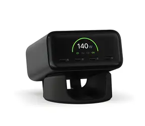 Satechi ChargeView GaN 140W space black / Nabíjací adaptér / Displej výkonu / 4X USB-C