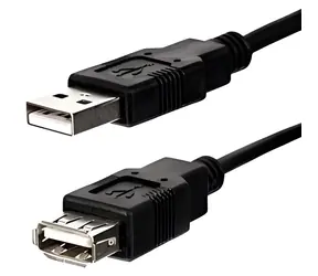 Logo Economy / Predlžovací kábel / USB 2.0 Typ-A samec - Typ-A samica / 3 m / čierna