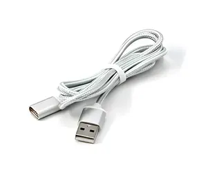 Neutralle USB-A magnetická koncovka strieborná / Kábel / USB 2.0 / 1 m