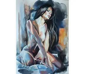 Diamantové maľovanie - Akt ženy / 30x40 cm