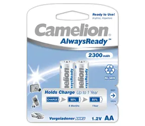 Camelion AlwaysReady / Nabíjacie batérie / AA (R06) / Ni-MH / 2300 mAh / 2 ks