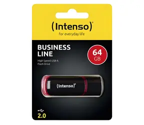 INTENSO Business Line 64GB čierna / Flash disk / USB 2.0 / čítanie: 28MBs / zápis: 6,5MBs
