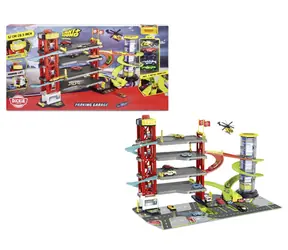 Dickie Toys Parkovacia garáž / 4 poschodia / kovové autíčka a vrtuľník / od 3 rokov