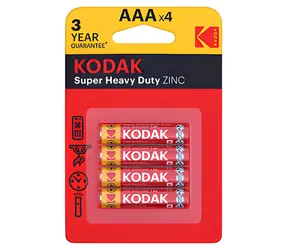 Kodak Super Heavy Duty AAA / Batérie / zinkochloridové / 4 ks / 1,5 V