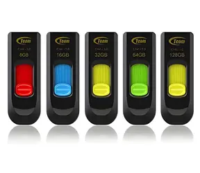Team Group C145 32GB čierna - žltá / Flash disk / USB-A 3.2 Gen 1 / čítanie 75 MB/s