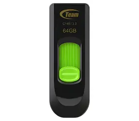 Team Group C145 64GB čierno-zelený / Flash disk / USB-A 3.2 Gen 1 / čítanie až 100 MB/s