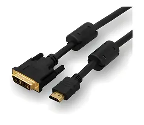 Logo DVI (18+1) M - HDMI M 2m čierna / Video kábel / FullHD 60Hz / pozlátené konektory / tienený