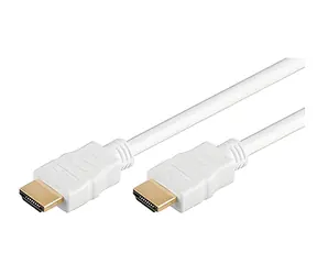 Neutralle HDMI 2.0 biela / HDMI kábel / samec - samec / pozlátené konektory / Ethernet / 0,5 m