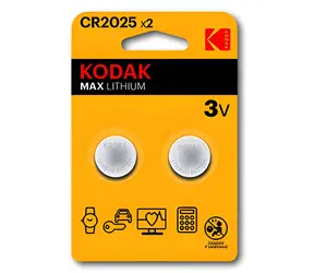 Kodak MAX CR2025 / Gombíková batéria / Lítiová / 3V / 2 ks