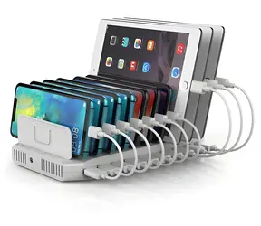 Unitek Y-2172 biela / Nabíjacia stanica / 10x USB-A / 96W