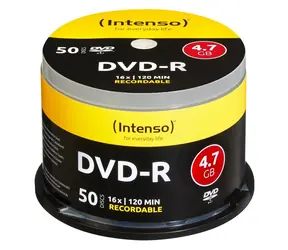 INTENSO DVD- R 4,7GB / Optické médium / 16x / 50 ks / Cake box