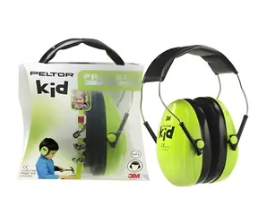 3M Peltor Kid neónovo zelená / Detský mušľový chránič sluchu / 27 dB