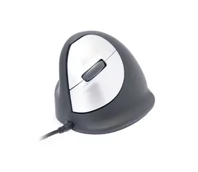 R- Go HE Break Mouse Left L čierna / strieborná / Ergonomická myš / 2400 DPI / 5 tlačidiel / 1,69 m / USB