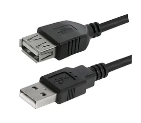 Logo čierna / Predlžovací kábel / USB 2.0 AA / 1,8 m