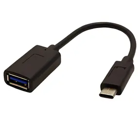 Neutralle OTG kábel USB-C - USB-A čierna / Redukcia USB / USB-C samec - USB-A samica / 0,15 m / USB 3.1