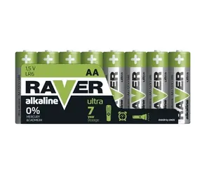 Raver B79218 / Alkalická batéria AA (LR6) / 8 ks
