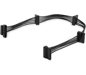 StarTech 4X SATA Power Splitter čierna / Napájací kábel / SATA 15-pin > 4X SATA / 0,4 m