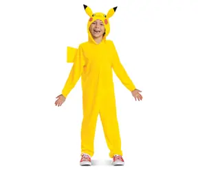 DISGUISE Kostým Pikachu žltá / Detský kostým / Pokémon / Overal s kapucňou / 4-6 rokov