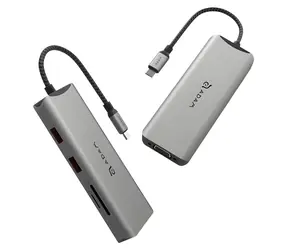 Adam Elements Casa Hub A09 sivá / USB-C húb / 9v1