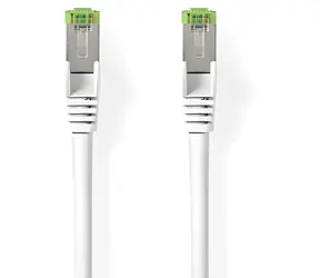 Nedis CAT8.1 S/FTP biela / Sieťový kábel / RJ45 - RJ45 / 1 m / LSZH