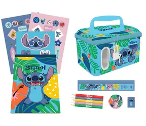 PYRAMID Kreatívna sada Lilo a Stitch / Kufrík / pastelky, samolepky, pravítko, zrkadlo, blok