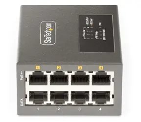 StarTech AS445C-POE-INJECTOR / PoE injektor / 4-portový / IEEE 802.3 AF/at/bt / 95W