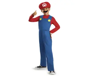 DISGUISE Kostým Super Mario / Modrý overal, červená čiapka / 4-6 rokov