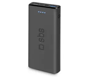 SBS PowerBank 10000 mAh čierna / 10 W / Intelligent Charge / USB-C, 2x USB-A