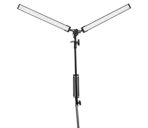 Platinet PDLD20 Flexy čierna / LED lampička / 20W / 500 lm / 2800-6000K / stmievateľná / klip / 2 ramená