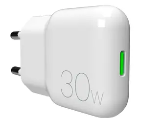 Puro Slim Pre biela / Cestovný adaptér / USB-C / GaN / 30 W / PD