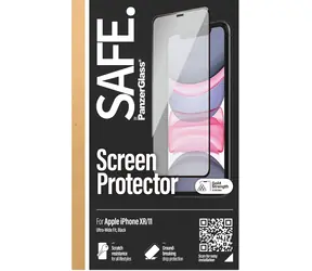 PanzerGlass SAFE pre iPhone 11/XR čierna / Tvrdené sklo / Case Friendly / plne nalepovacie / 0,6 mm