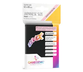 GAMEGENIC Obaly na karty Prime čierna / 62x89 mm / Japonská veľkosť / 60 ks