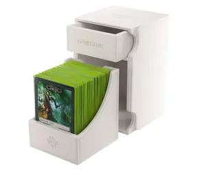 GAMEGENIC Box na karty Watchtower 100+ XL biela / Kapacita 100 kariet v dvojobaloch / Priehradka na príslušenstvo