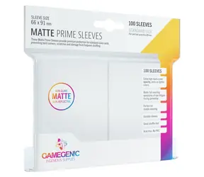 Obaly na karty GAMEGENIC Prime Matte White / 66x91 mm / 100 ks / Polypropylén