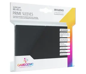 GAMEGENIC Obaly na karty Prime čierne / 66x91 mm / 100 ks