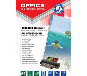 Office Products A4 / Laminovacia fólia / 250 mic (2× 125) / lesklá / 100 ks