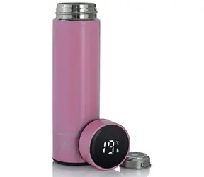 Extralink SMART Travel Mug ružová / Termohrnček / LED displej / 500 ml / nerezová oceľ
