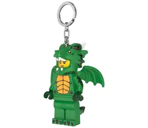 LEGO® Minifigures Svietiaca figúrka Zelený drak / Kľúčenka / LED svetlo / cca 9 cm / plast
