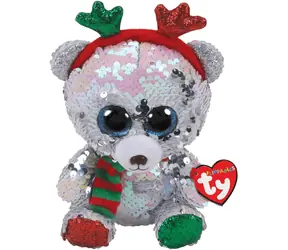 Ty Plyšový medveď Mistletoe / flitrový / s parohy / 15 cm