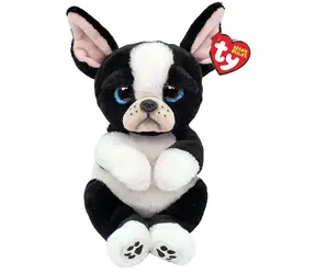 Ty Plyšový pes Rudy čierny / Squishy / 22 cm