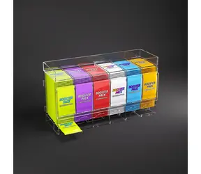 GAMEGENIC Booster Dispenser / 6 priehradok / akryl / uzamykateľný
