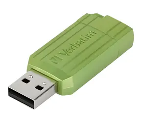 Verbatim Store 'n' Go PinStripe 64GB zelená / Flash disk / USB 2.0 / čítanie 12 MB/s / zápis 5 MB/s