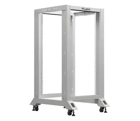 Lanberg Open Rack 22U sivá / Stojanový rozvádzač / 19" / 600×800 mm / nosnosť 600 kg