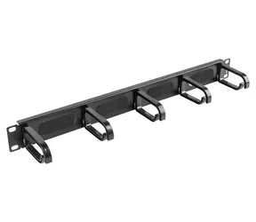Lanberg AK-1203-B čierna / Organizér káblov do racku / 19" / 1U
