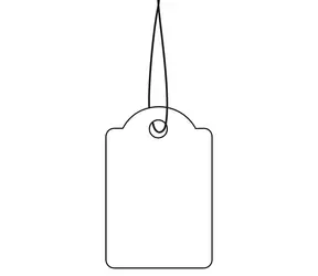 Herma Závesné etikety s povrázkom bielej / Etiketa / 32x50 mm / 1000 ks
