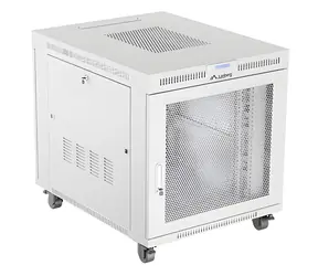 Lanberg 15U 19" sivá / Stojanový rozvádzač / 800x1000 mm / Flat pack / Perforované dvere / LCD panel / Nosnosť 1200 kg