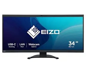 34" Eizo FlexScan EV3450XC čierna / Monitor zakrivený / IPS / UWQHD / webkamera / USB-C 94W