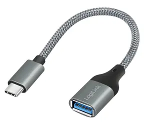 LogiLink adaptér USB-C - USB-A sivý