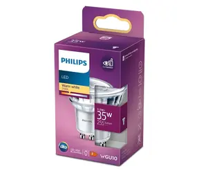 Philips Classic LED žiarovka GU10 teplá biela / Bodová žiarovka / GU10 / 36° / Energetická trieda F
