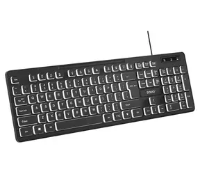 Savio KB-04 čierna / Klávesnica / drôtová / USB / membránová / UK Layout